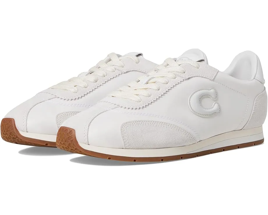 Кроссовки COACH Flat из кожи с логотипом С и резиновой подошвой