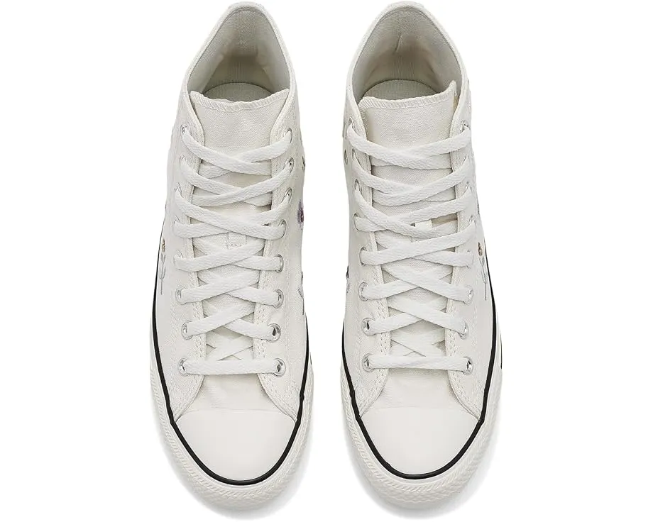 Кеды Converse Chuck Taylor All Star Sequin Flowers высокие с пайетками