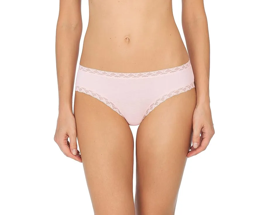 Хлопковые трусики Bliss с кружевной отделкой Natori