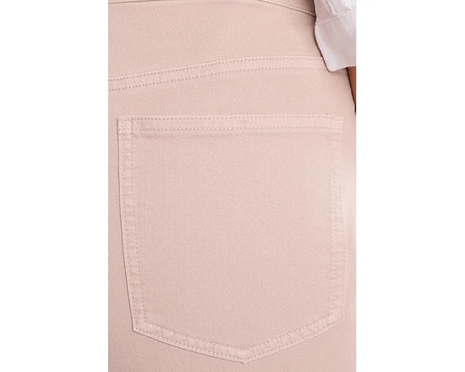 Garment Dyed Cotton Stretch Denim Ankle Kick Jeans
