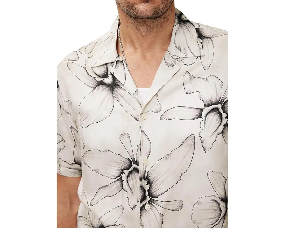 John Varvatos Рубашка Dan с принтом и коротким рукавом