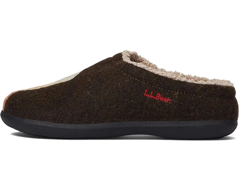 L.L.Bean Уютные тапочки Daybreak Scuff с рисунком собаки и шерстяным верхом