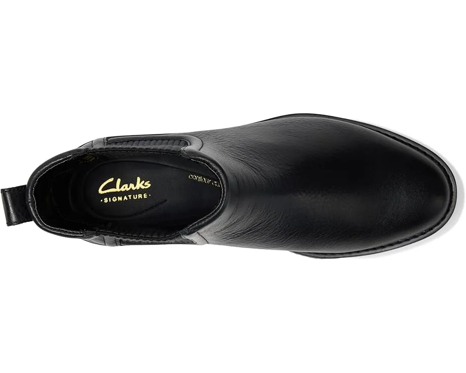 Ботинки Clarks Nella Top из кожи и замши с контурной стелькой