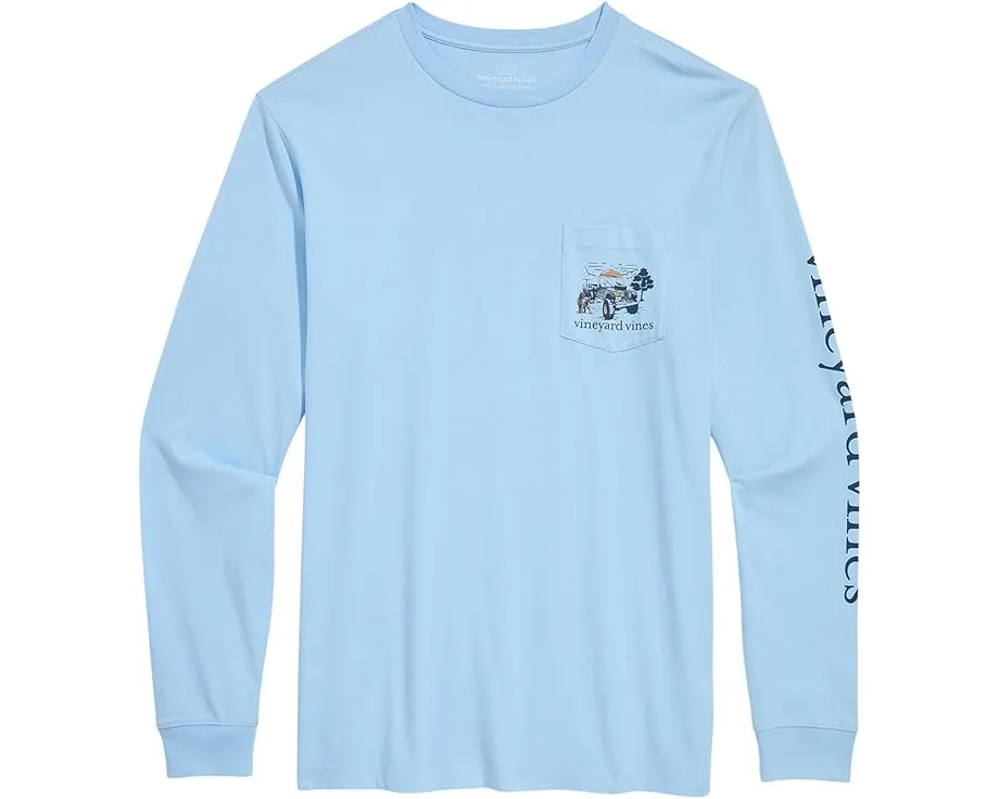 Vineyard Vines футболка с длинным рукавом Autumn Truck с принтом и карманом