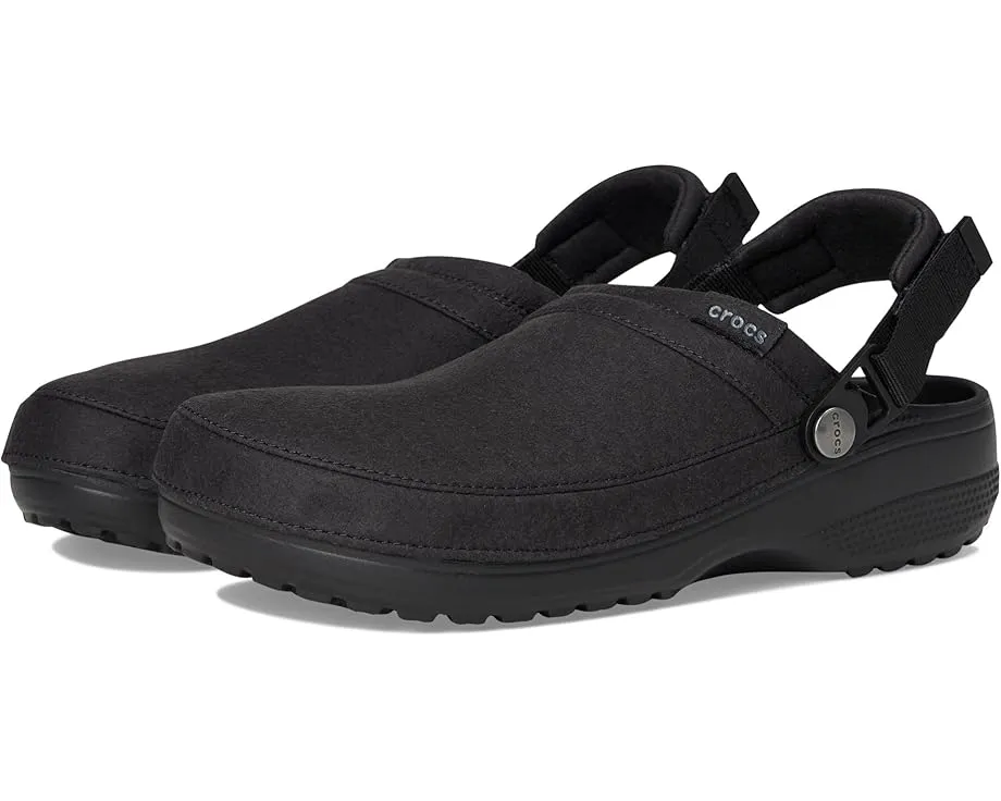 Кроксы Crocs Classic Crafted Vegan Suede Clogs с ремешком и стелькой Croslite