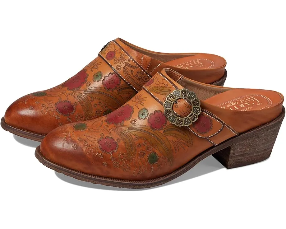 Клоги L'Artiste Zoozi с ручной росписью и застежкой на пряжке