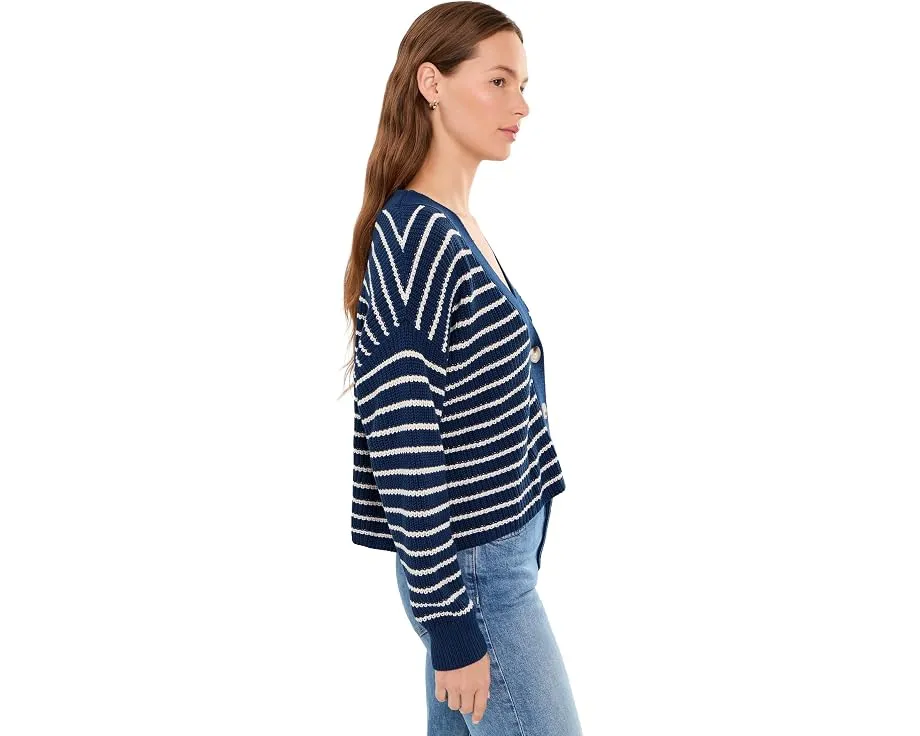 Eberjey кардиган Coastal Cotton Cardi из хлопка с отделкой в полоску