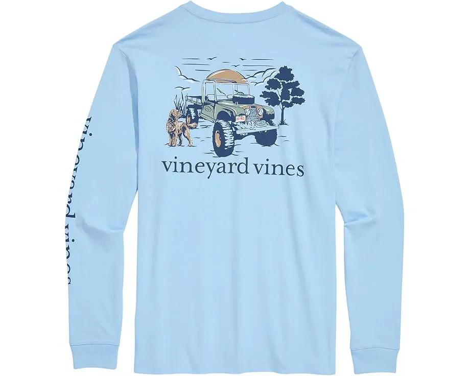 Vineyard Vines футболка с длинным рукавом Autumn Truck с принтом и карманом