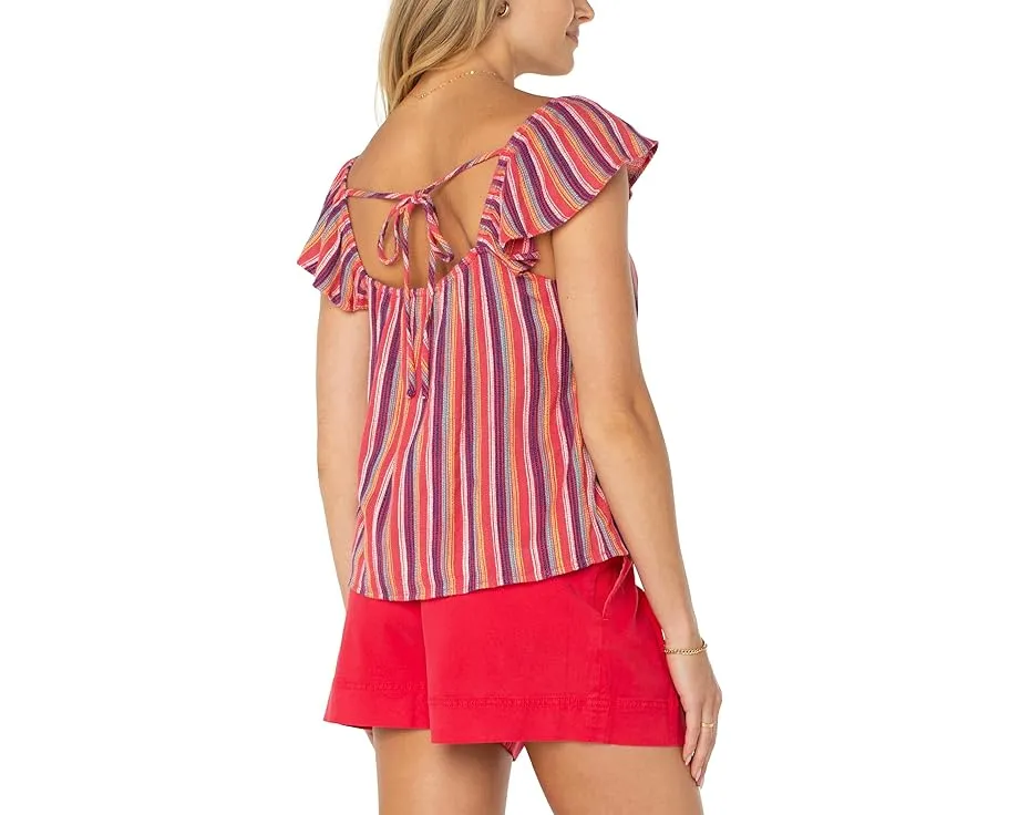 Топ Liverpool Los Angeles с пышными рукавами и завязками из вискозы