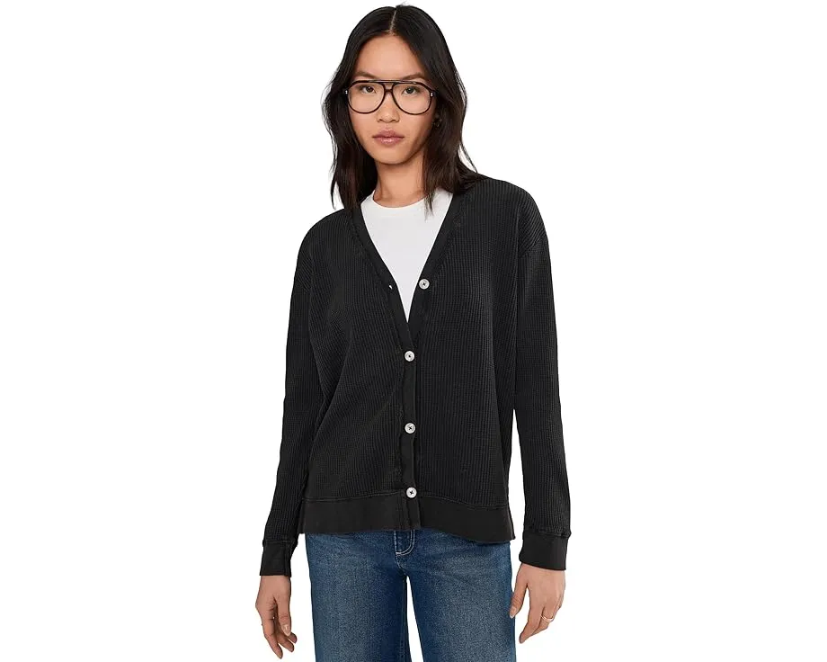 Кардиган Mod-o-doc с длинными рукавами и вафельной текстурой на пуговицах