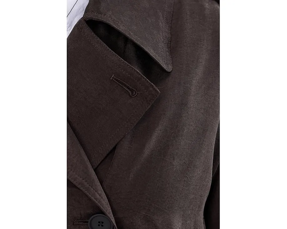 Тренч AllSaints Linnie с поясом и отложным воротником из лиоцелла