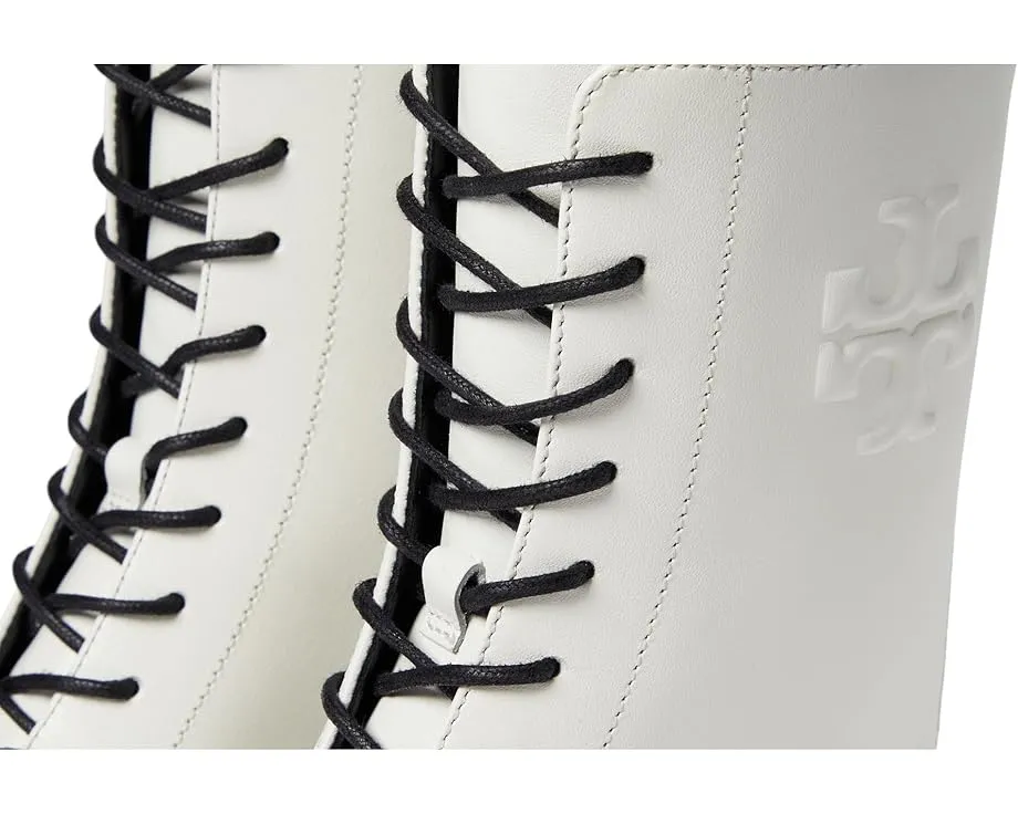 Ботинки Tory Burch Double T Combat с молнией сбоку и квадратным каблуком