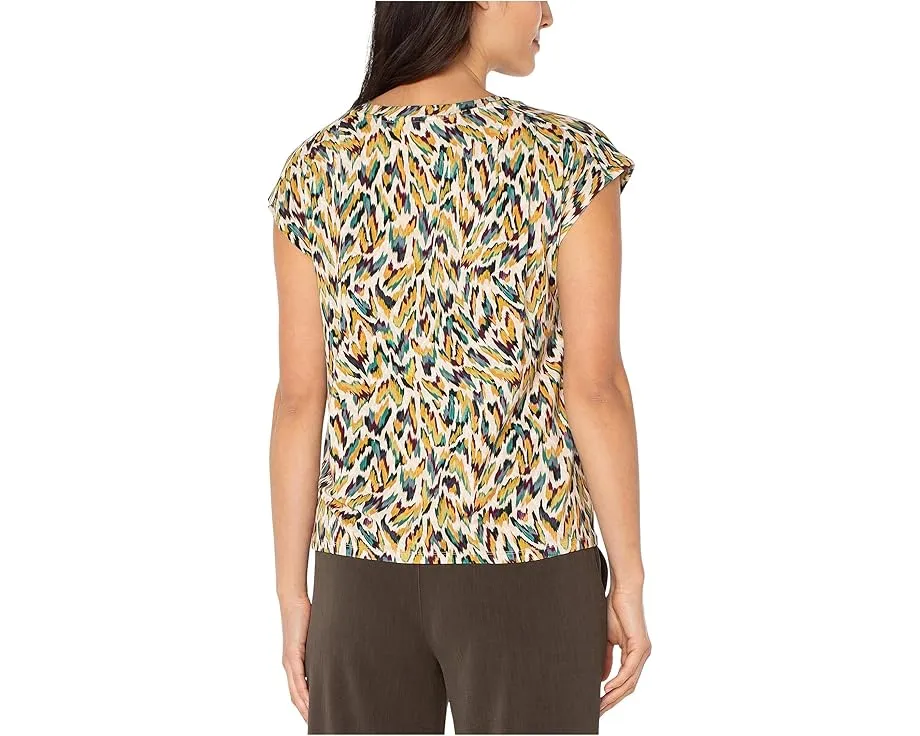 Топ Liverpool Los Angeles Petite без рукавов с лодочкой и складками на плечах