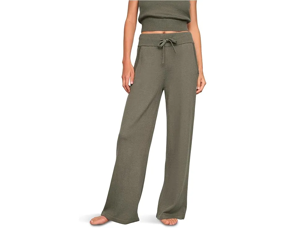 Брюки Eberjey Recycled Sweater Pant из переработанного хлопка с высокой талией