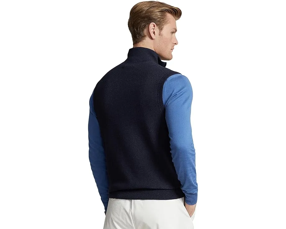 Жилет Polo Ralph Lauren Mesh-Knit Cotton Full-Zip с карманами на молнии