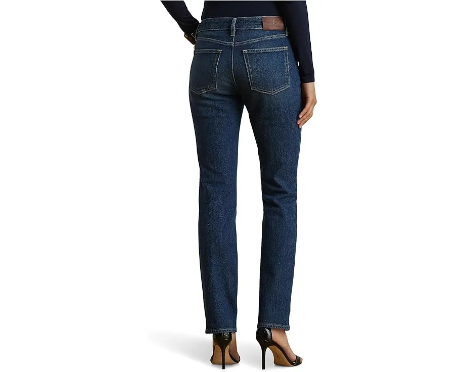 Джинсы Mid-Rise Straight Ankle Lauren Ralph Lauren с радужными полосками