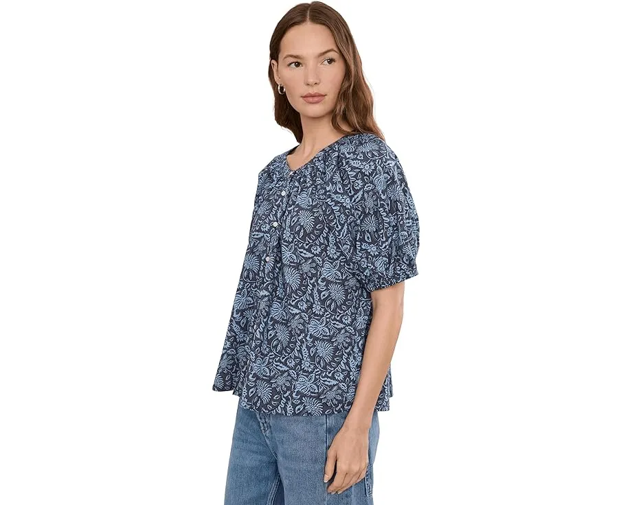 Блуза Voile Lettie от Faherty с принтом Blue Moon Petals
