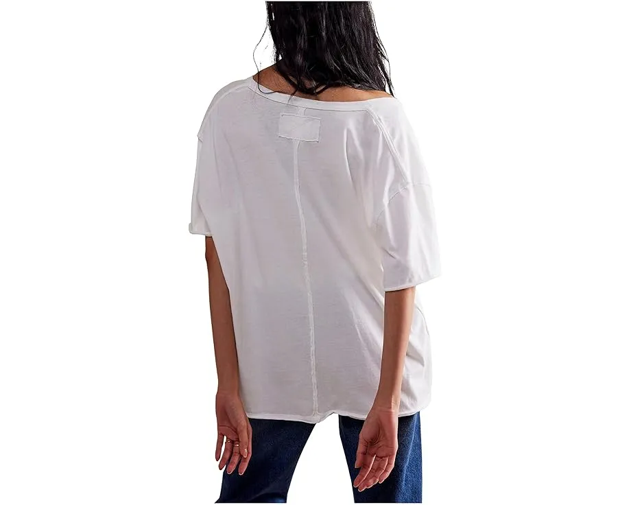 Футболка Free People Nina Tee V с V-образным вырезом и свободным кроем