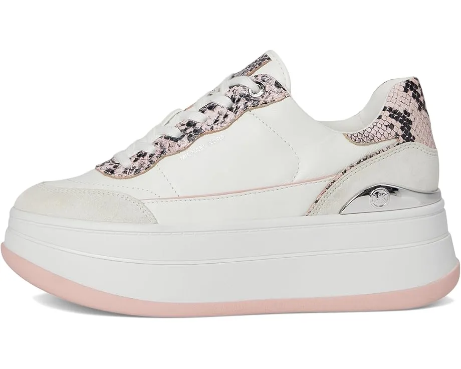 Кроссовки MICHAEL Michael Kors Hayes Lace Up на платформе с металлическим ПВХ верхом