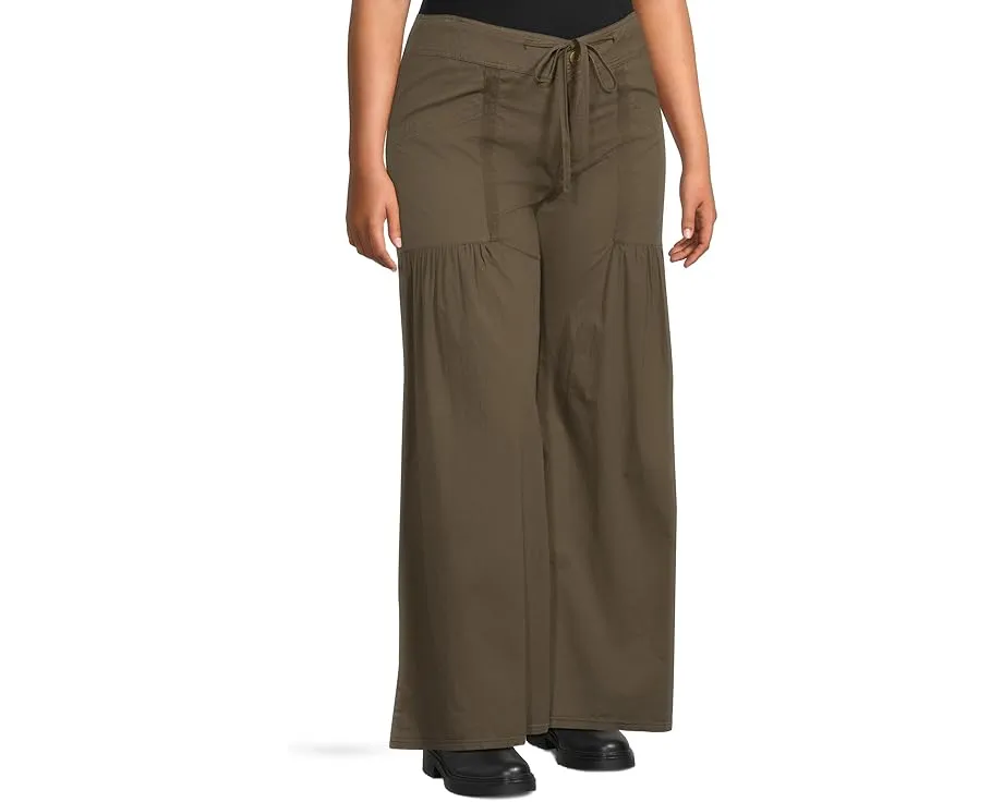 Широкие брюки XCVI Willow с завышенной талией на шнурке и расклешенным низом