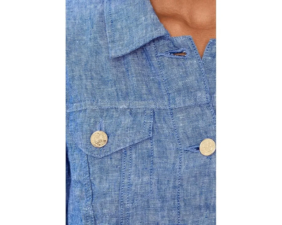 Льняная куртка Lilly Pulitzer Seaspray с длинным рукавом из 100% льна