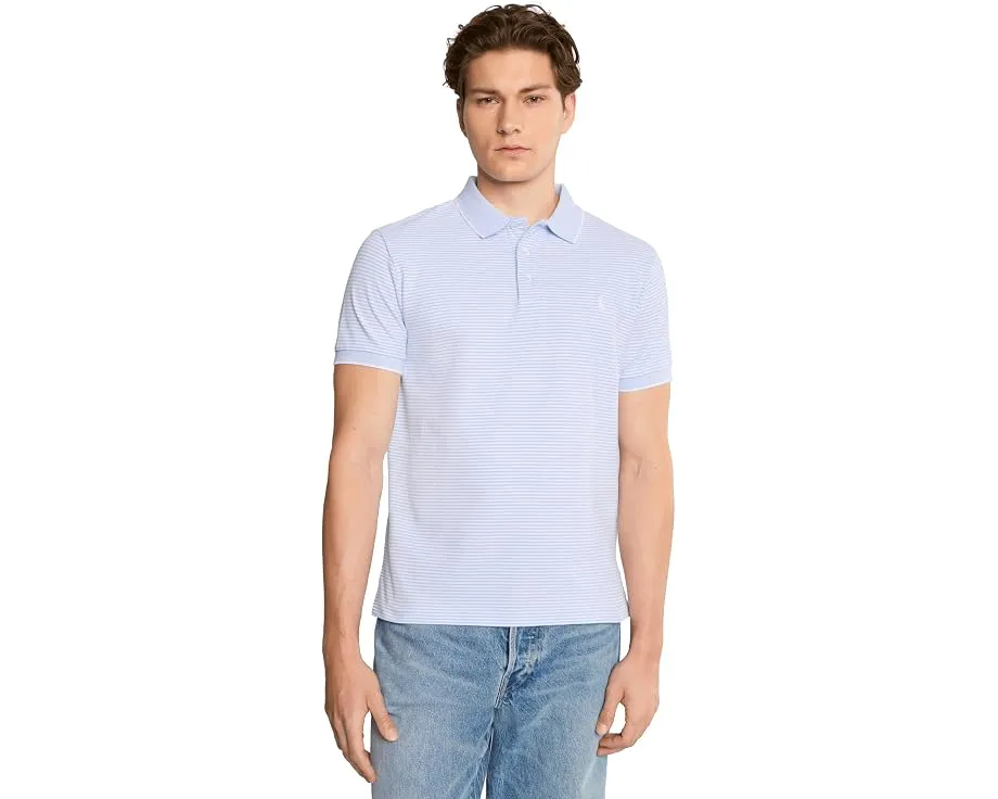 Поло Polo Ralph Lauren в полоску из стретч-сетки с зауженным кроем Custom Slim