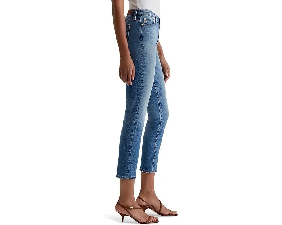 Джинсы AG Jeans Mari с средней посадкой и прямым укороченным кроем