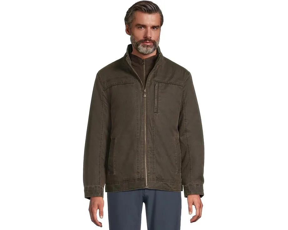 Куртка Johnston & Murphy из состаренного хлопка с отстегивающейся подстежкой