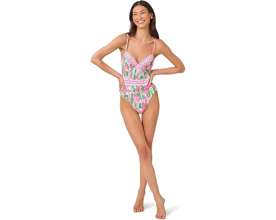Купальник Lilly Pulitzer Palma с чашками и регулируемыми бретелями