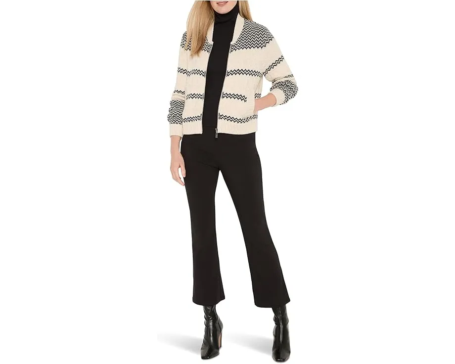 Куртка бомбер NIC+ZOE Zigzag с скандинавским узором