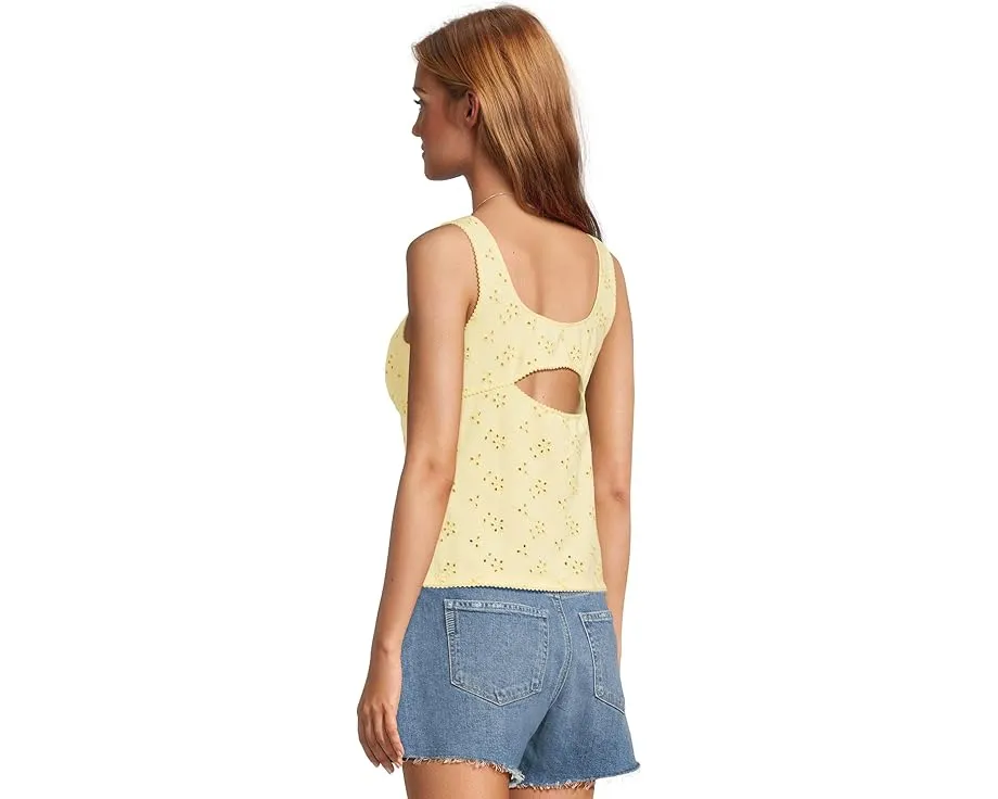 Топ ками Free People Full Bloom с ажурными прорезями и квадратным вырезом