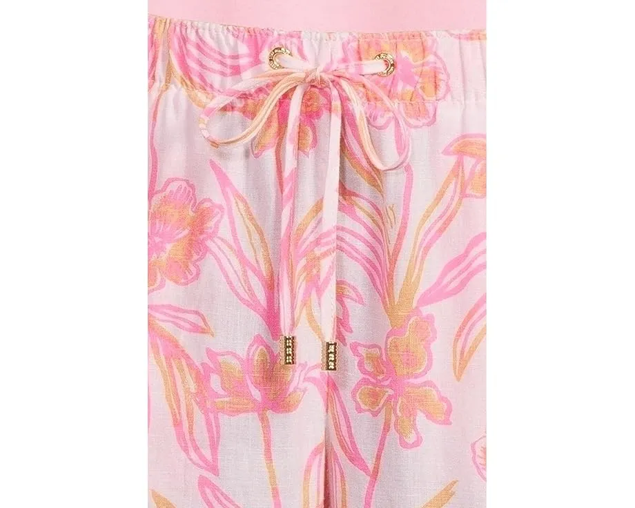 Брюки-кроп Lilly Pulitzer Brawley из льна на резинке