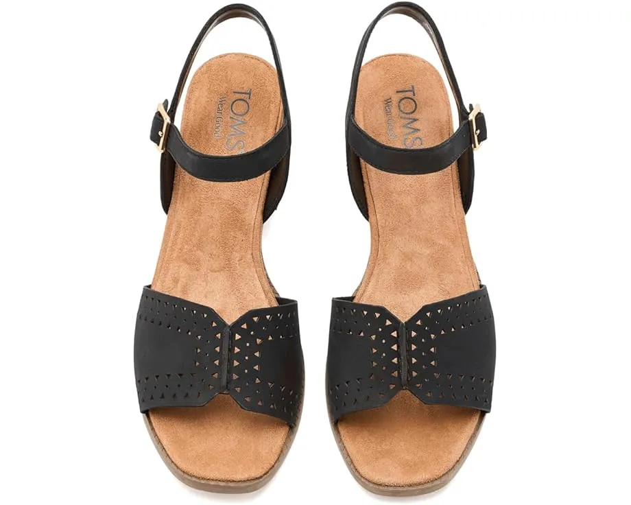 Сандалии TOMS Eloise на каблуке с квадратным носком и стопкой кожи