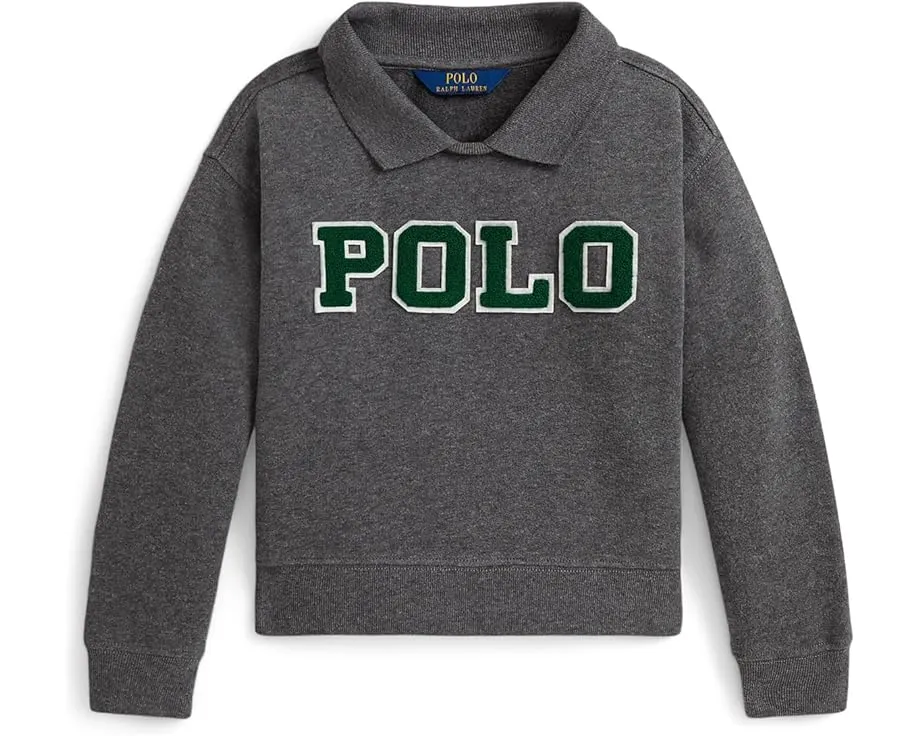 Детская толстовка-поло Polo Ralph Lauren Kids из флиса с логотипом