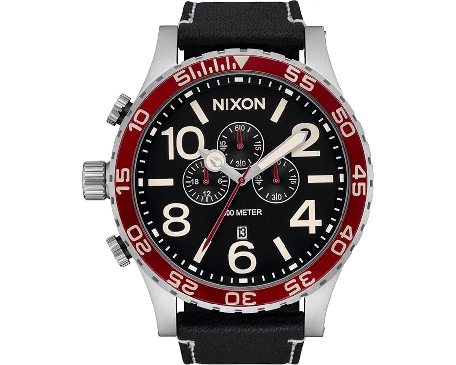 Наручные часы Nixon 51-30 Chrono Leather с хронографом и водозащитой 30 ATM