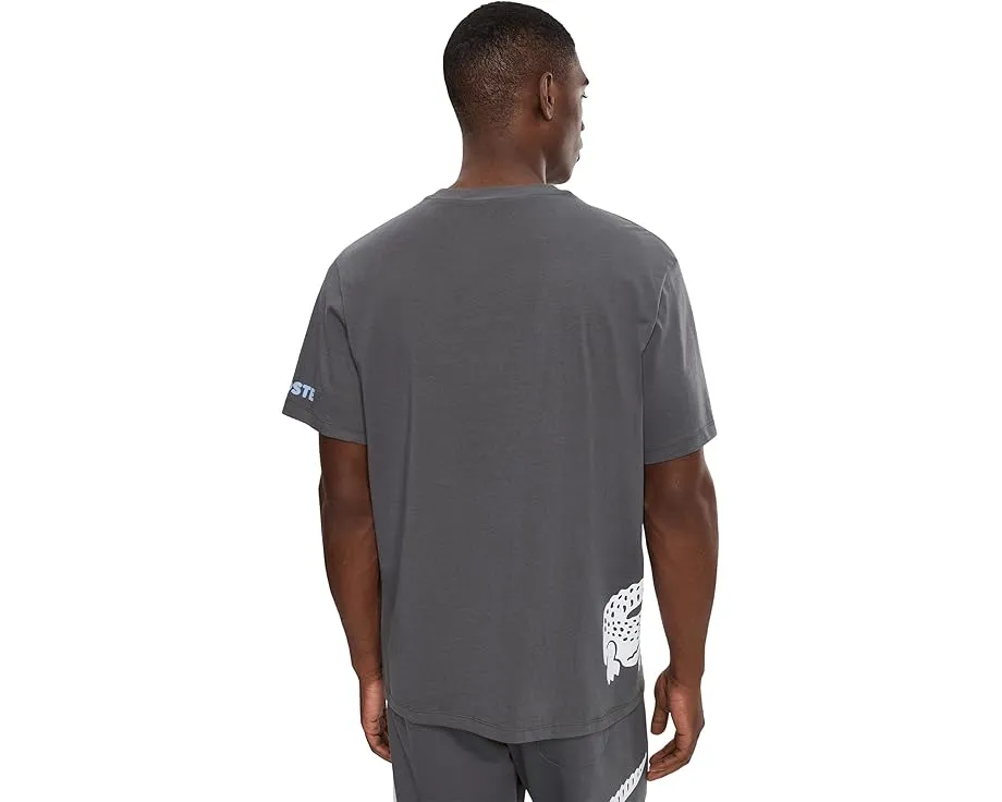 Футболка Lacoste для отдыха из хлопка с принтом в классическом крое