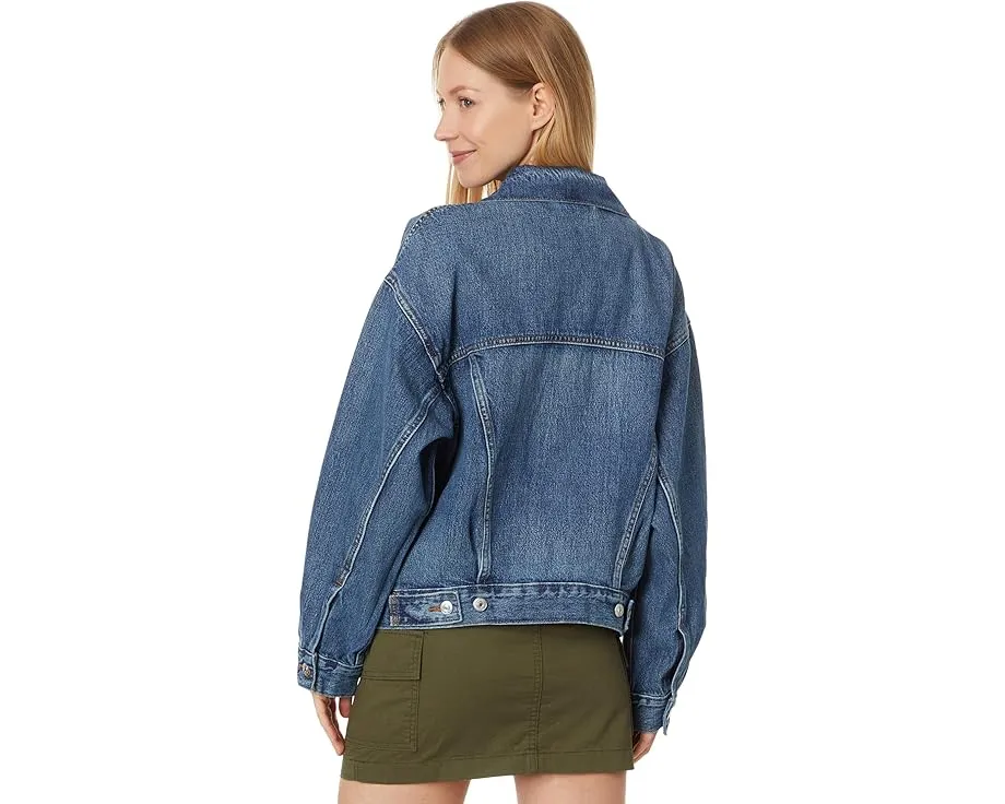 Джинсовая куртка Levi's 90s Trucker с потертостями и накладными карманами