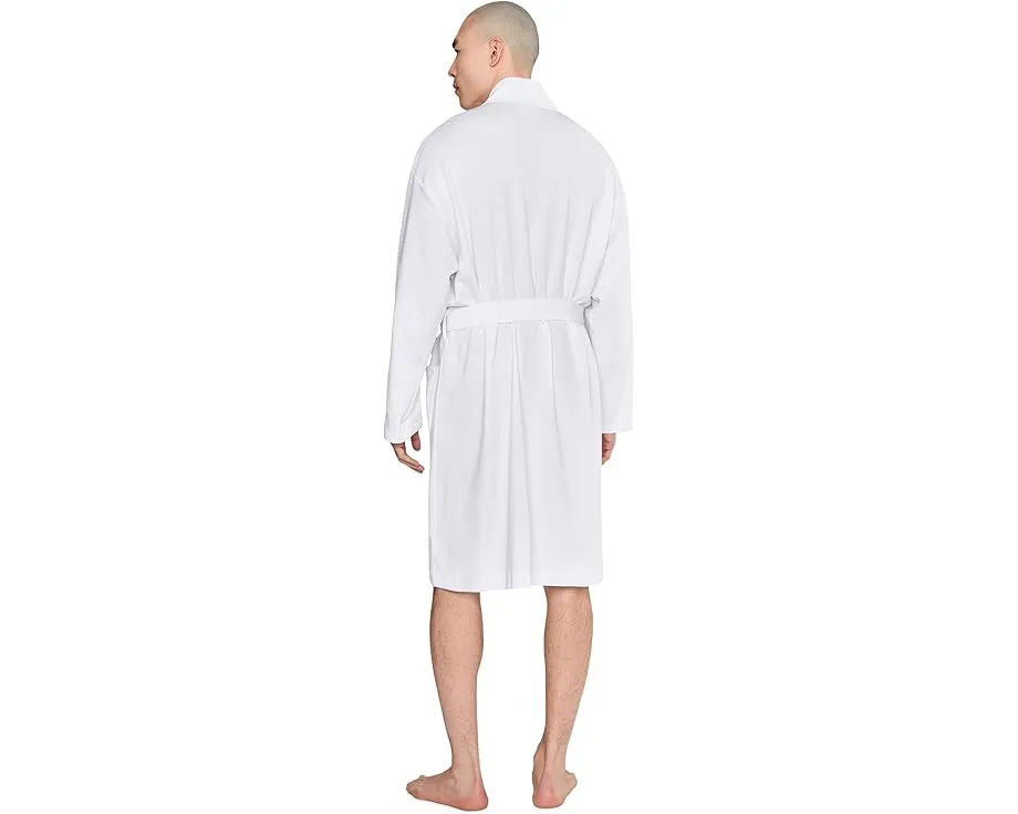 Халат Lacoste из вафельной ткани с вышитым крокодилом