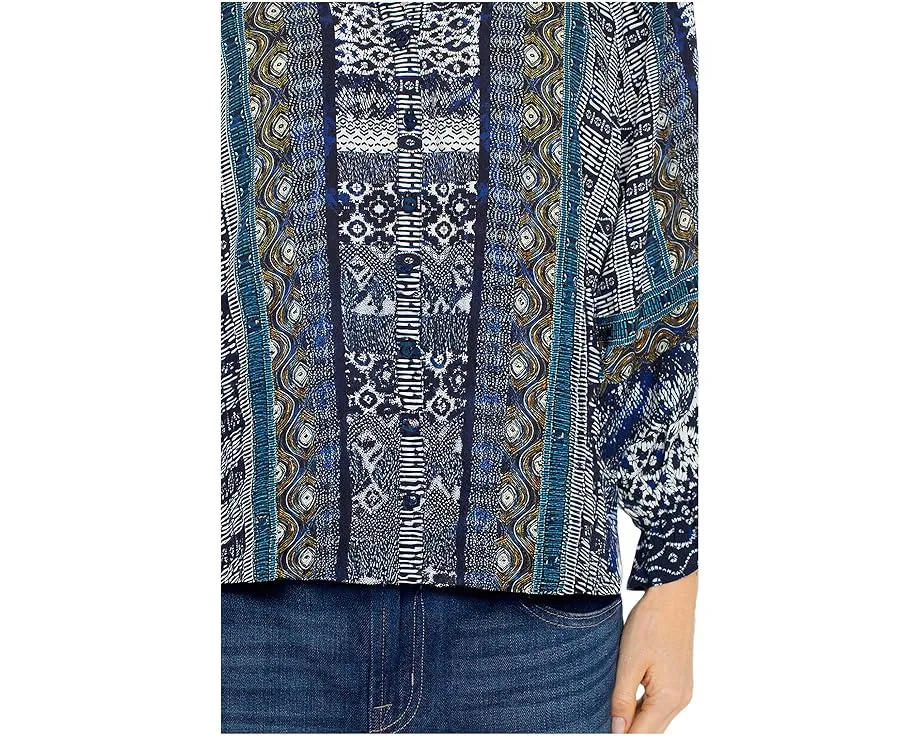 Блуза Liverpool Los Angeles с рукавом 3/4 и застежкой на пуговицы