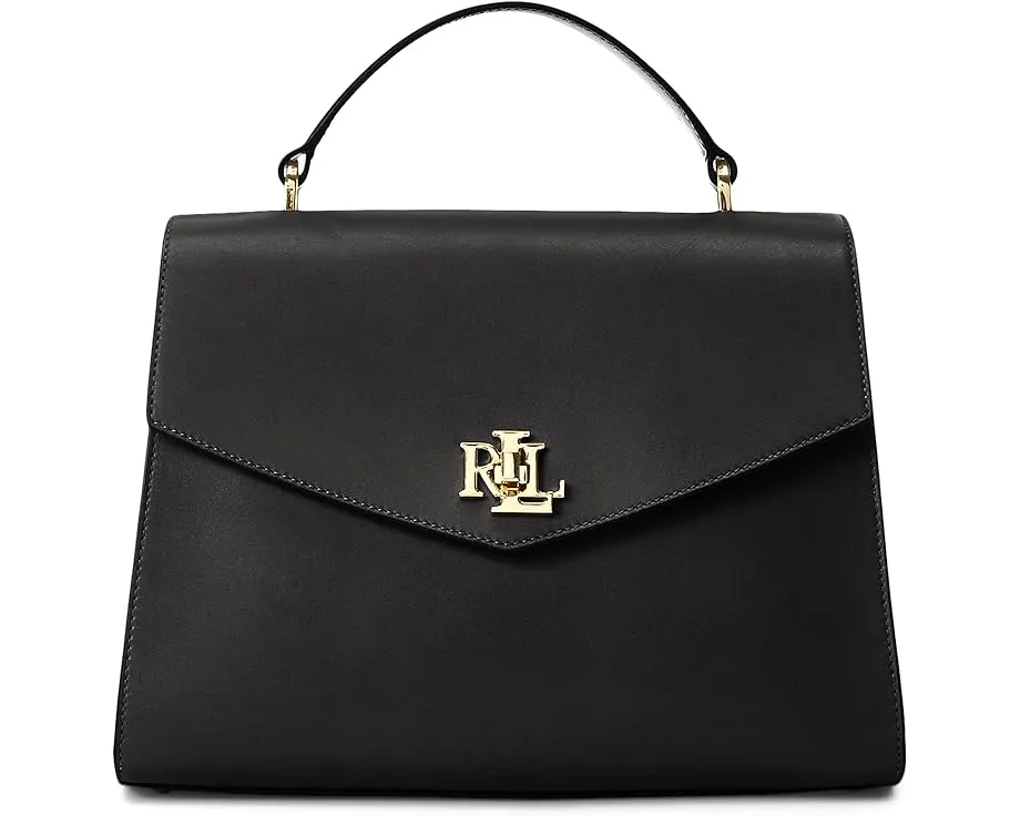 Lauren Ralph Lauren Кожаная сумка среднего размера Farrah с поворотным замком и съемным ремнем