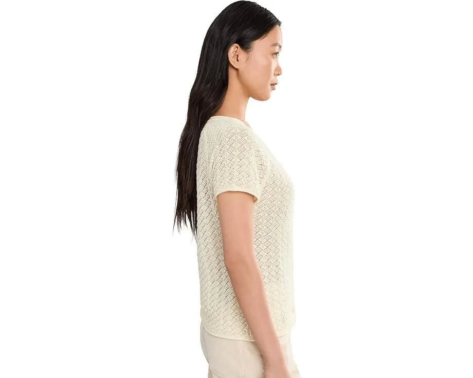 Блуза All In Pointelle Button Top от Sanctuary Розовая с круглым вырезом
