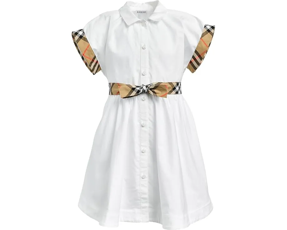 Платье Juliet в клетку для детей с короткими рукавами Burberry Kids