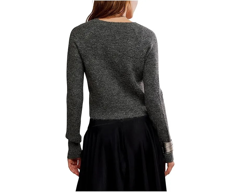 Кардиган Free People School Girl с V-образным вырезом и рельефной резинкой