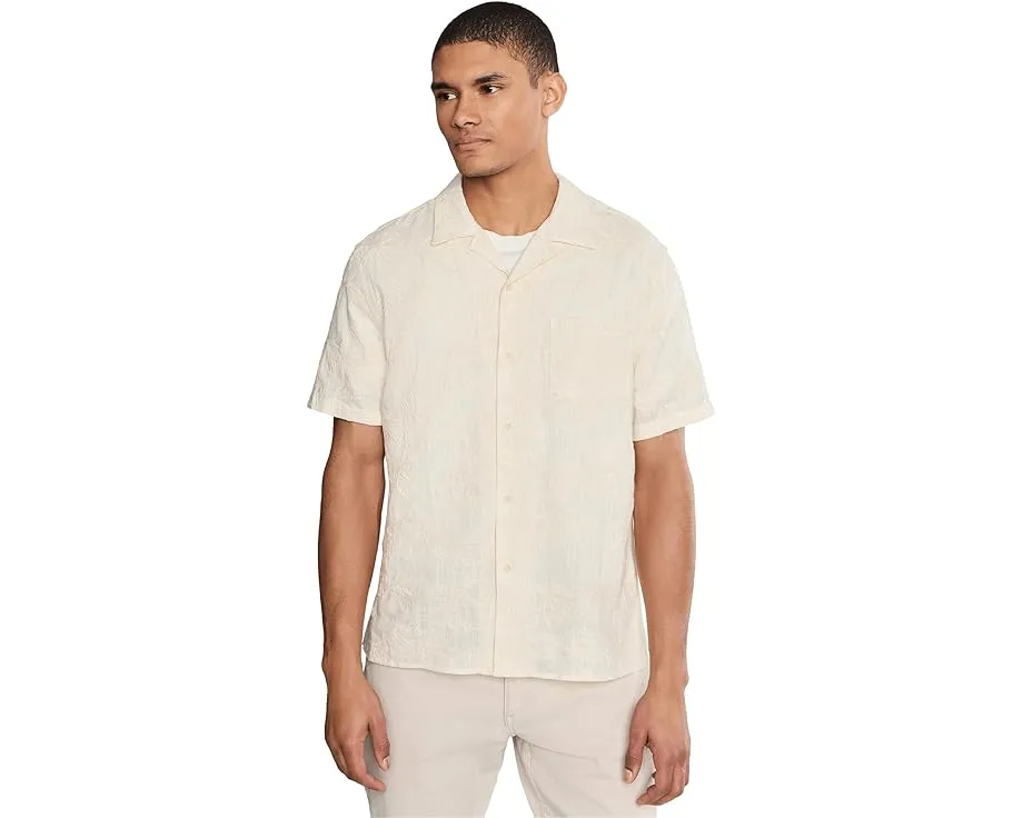 Рубашка Vince с коротким рукавом и вышитым цветочным узором