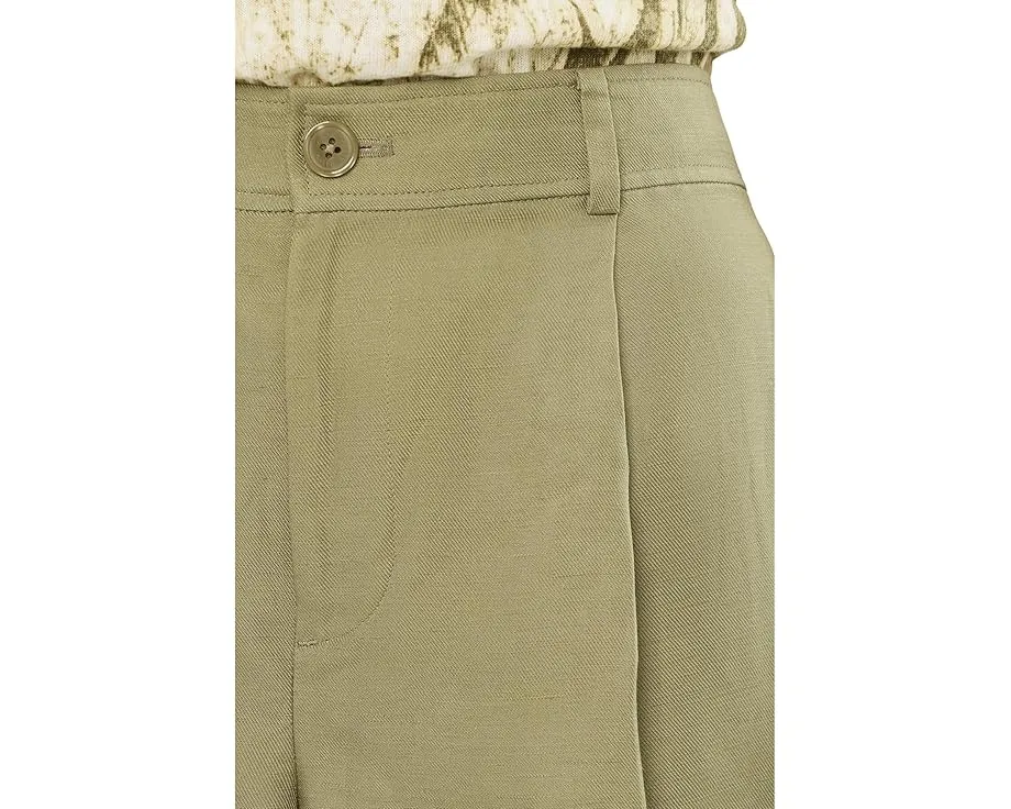 Шорты со складками из льняной смеси Lauren Ralph Lauren