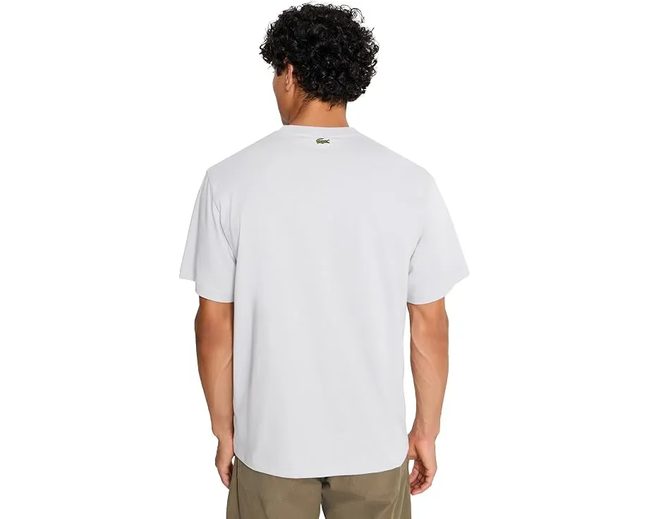 Lacoste футболка Classic Fit с принтом крокодила