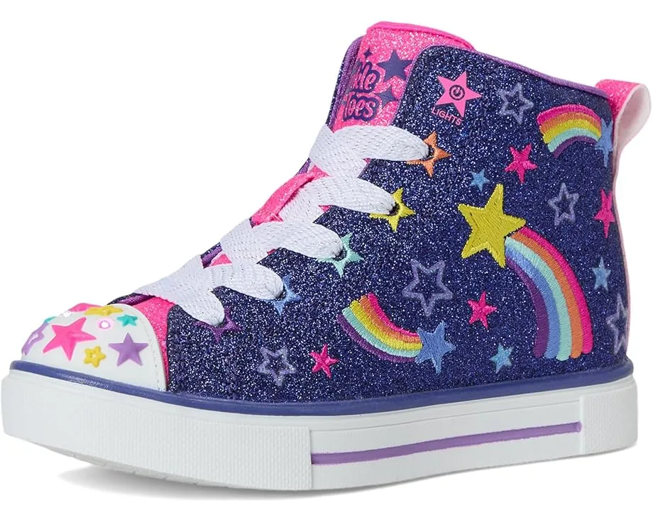 Детские кроссовки SKECHERS KIDS Twinkle Sparks 314831L с подсветкой и молнией