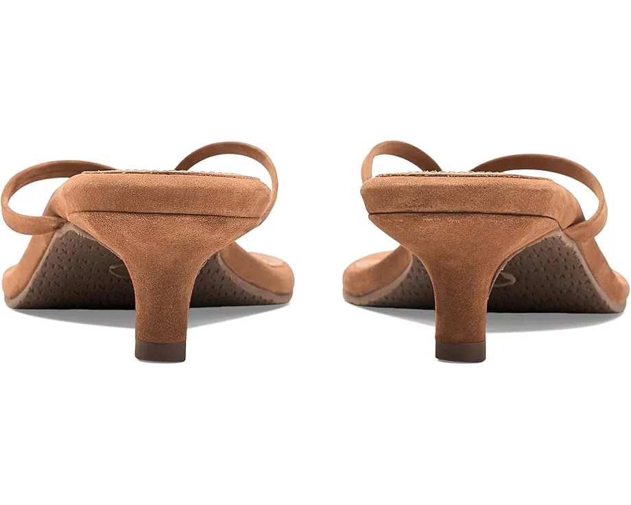 Сандалии TKEES Square Toe Julia Suede на низком каблуке