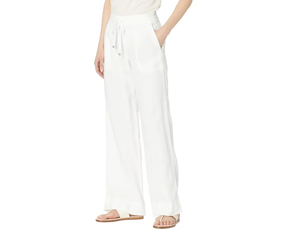 Широкие брюки из льна с эластичным поясом от Lauren Ralph Lauren