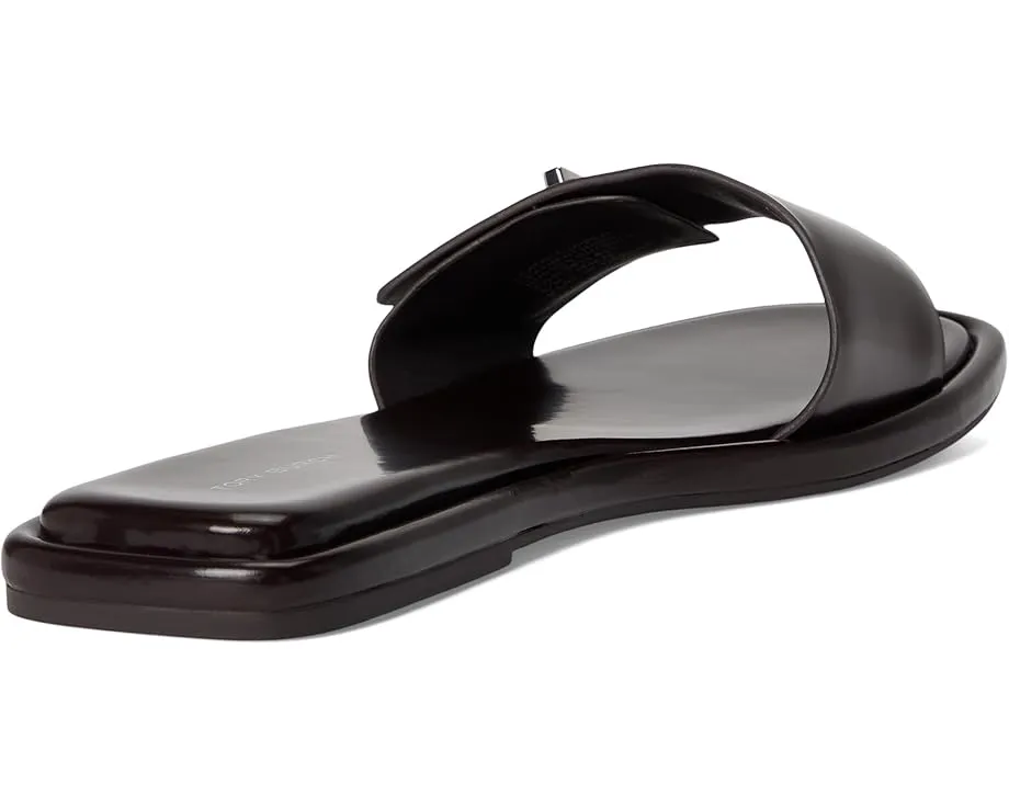 Сандалии Tory Burch T Lock Slide с широким ремешком и логотипом